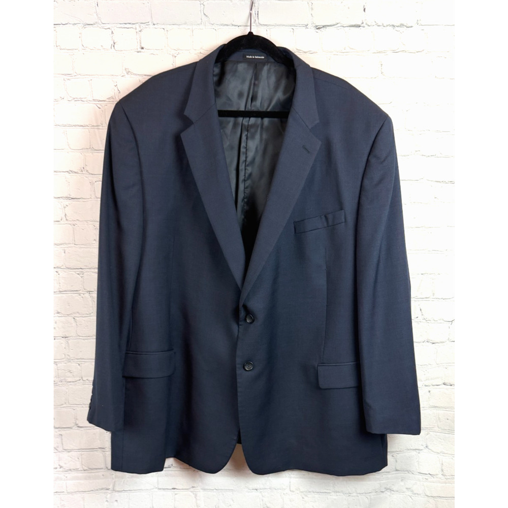 PRONTO UOMO PLATINUM blue gray 100% wool mens jacket blazer 54R